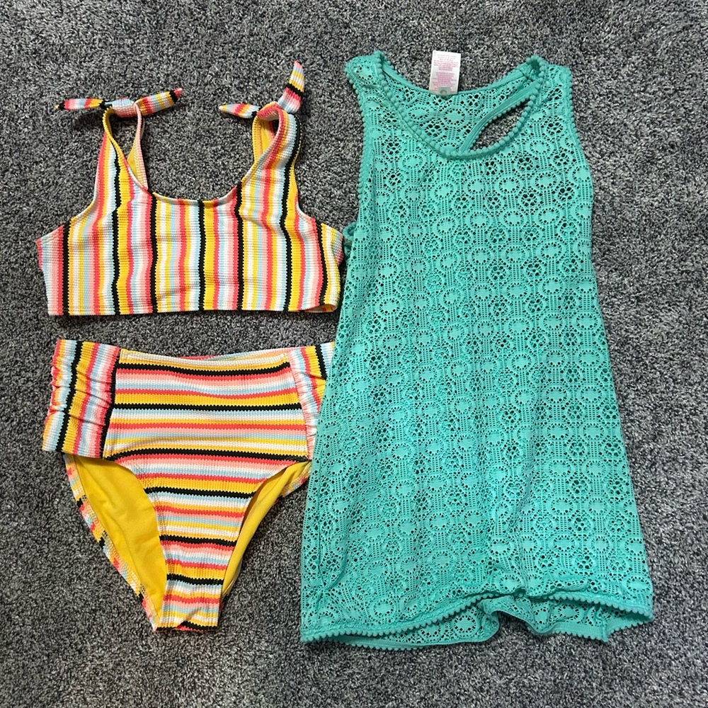Xhilaration Teal Lace Top